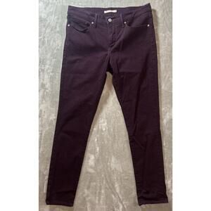 Levis 311 Jeans Womens 31 Plum Purple Shaping Skinny Preppy City Casual Colorful